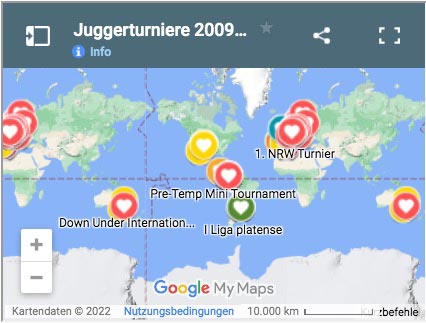 Google Maps: Jugger Tournaments